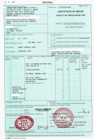 Apply for Chile Certificate of Origin FORM F