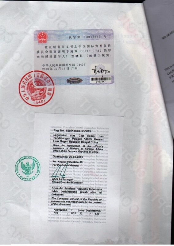 Indonesian Embassy visa